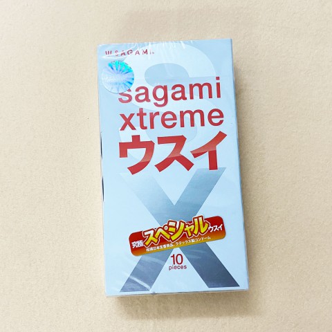 Bao cao su Sagami Xtreme feel long fit hộp 10 bao white đánh giá review